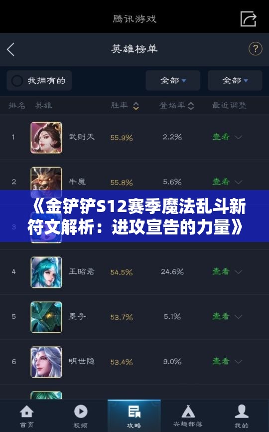 《金铲铲S12赛季魔法乱斗新符文解析：进攻宣告的力量》