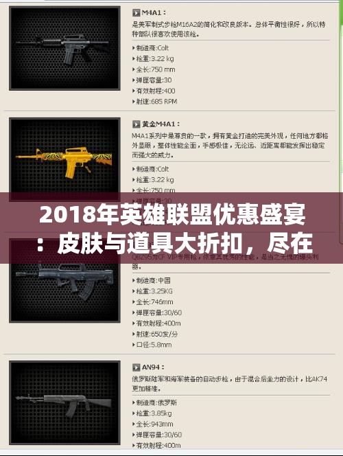 2018年英雄联盟优惠盛宴：皮肤与道具大折扣，尽在智达游戏网