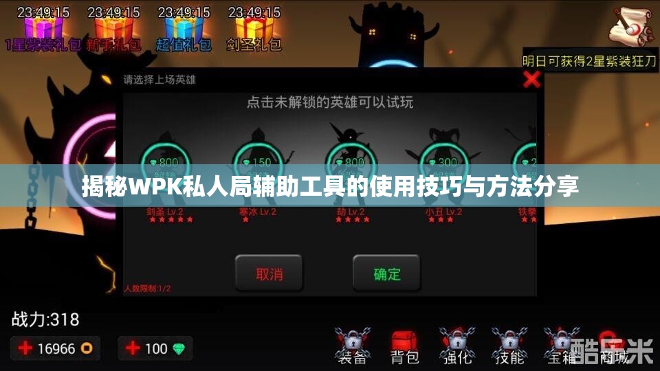 揭秘WPK私人局辅助工具的使用技巧与方法分享