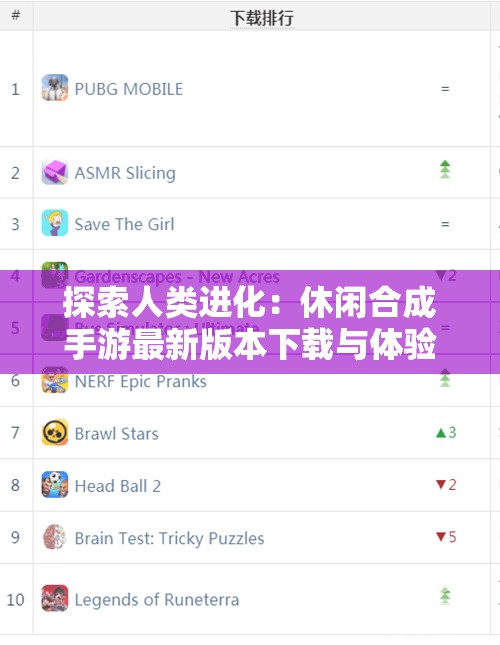 探索人类进化：休闲合成手游最新版本下载与体验